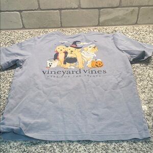 Vineyard Vines Light Blue Halloween Dog Tee